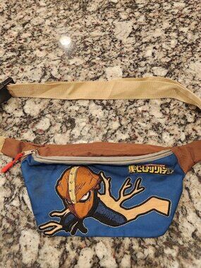 My Hero Academia Kamui Woods Fanny Pack Bag Culturefly Blue Brown Small Mark